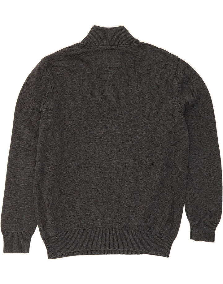 WRANGLER Womens Zip Neck Jumper Sweater UK 18 XL Grey Cotton Vintage Wrangler and Second-Hand Wrangler from Messina Hembry 