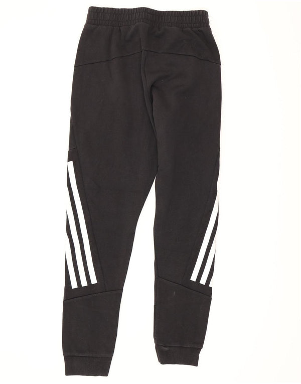 Adidas Mens Treino Calças Joggers Pequeno Algodão Preto
