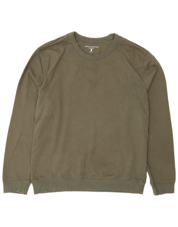 Moletom masculino French Connection Jumper XL algodão cáqui