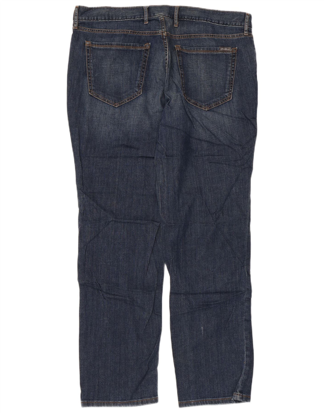 EDDIE BAUER Calça jeans reta feminina Boyfriend Distressed W36 L30 Azul