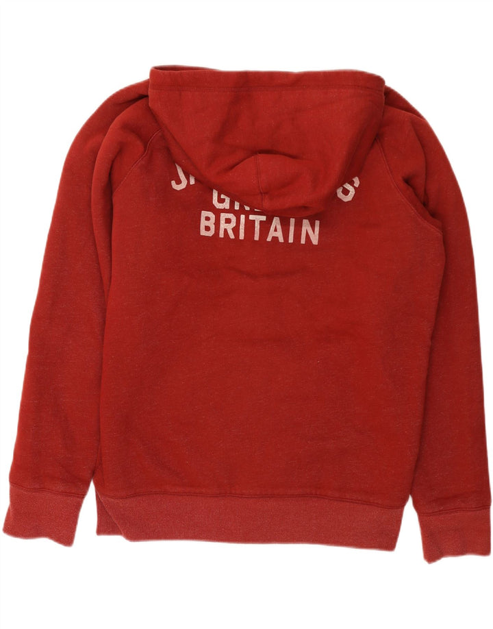 JACK WILLS Suéter masculino com capuz e zíper gráfico XL algodão vermelho