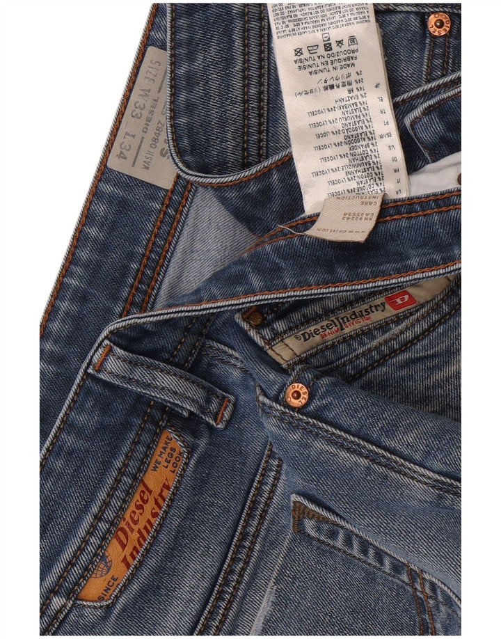 Jeans retos masculinos Diesel W33 L34 algodão azul
