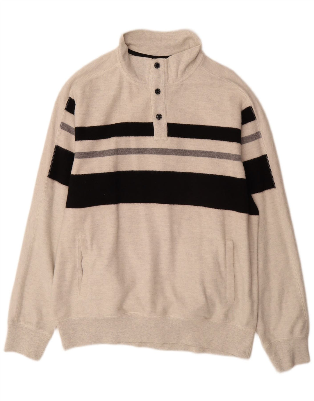 Moletom masculino Chaps com gola redonda e algodão XL cinza colorblock