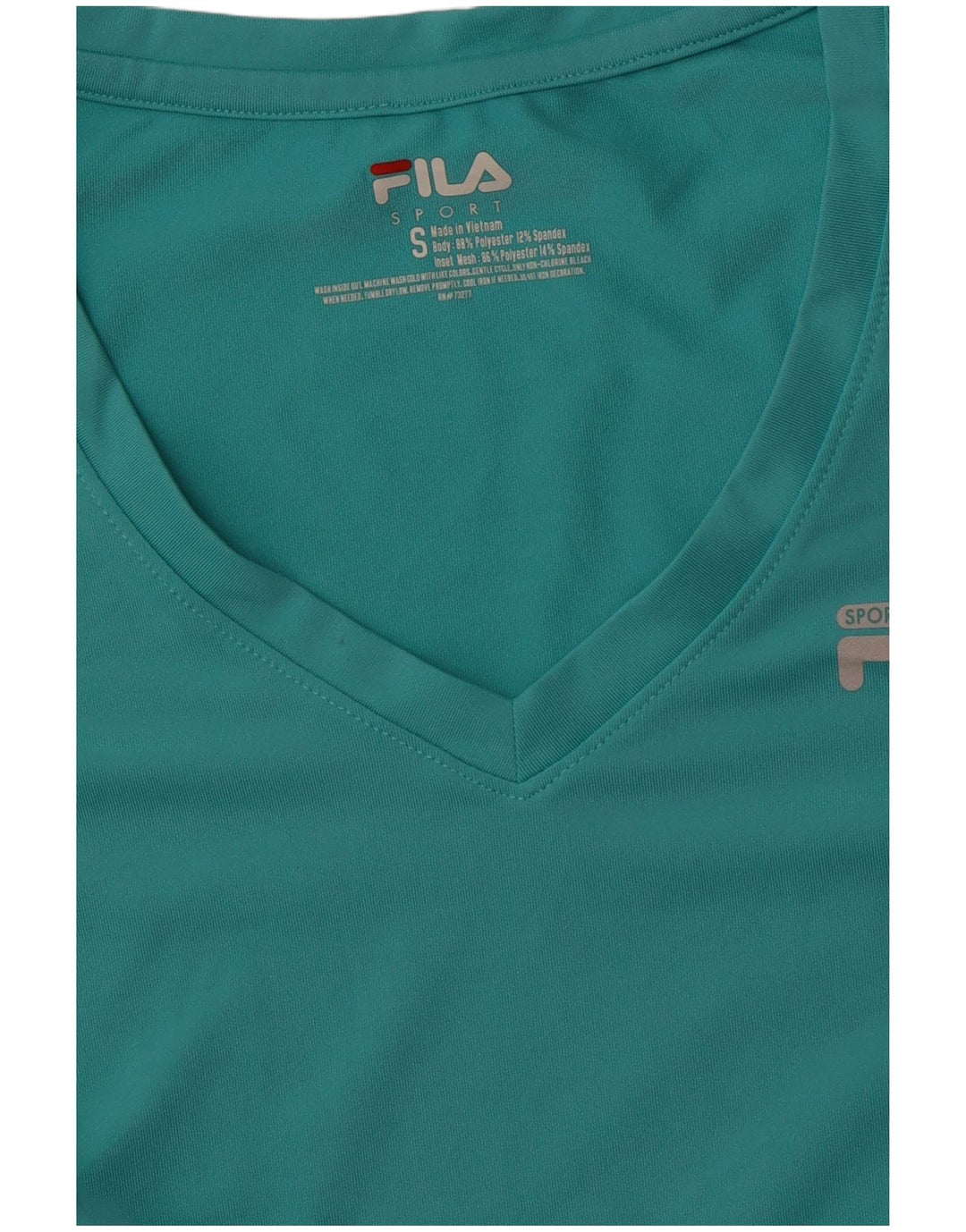 Camiseta feminina FILA UK 8 pequena turquesa poliéster