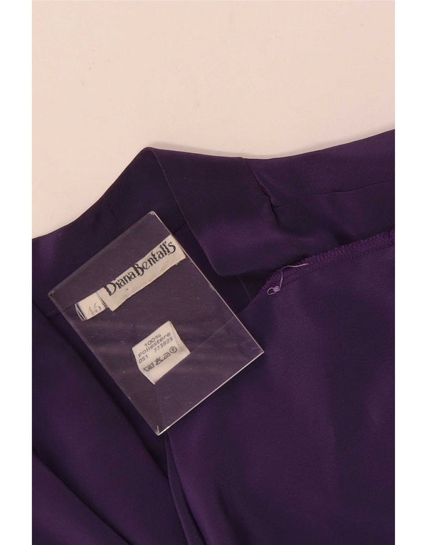 Blusa feminina regular de manga comprida de Diana Bentall IT 46 grande roxo