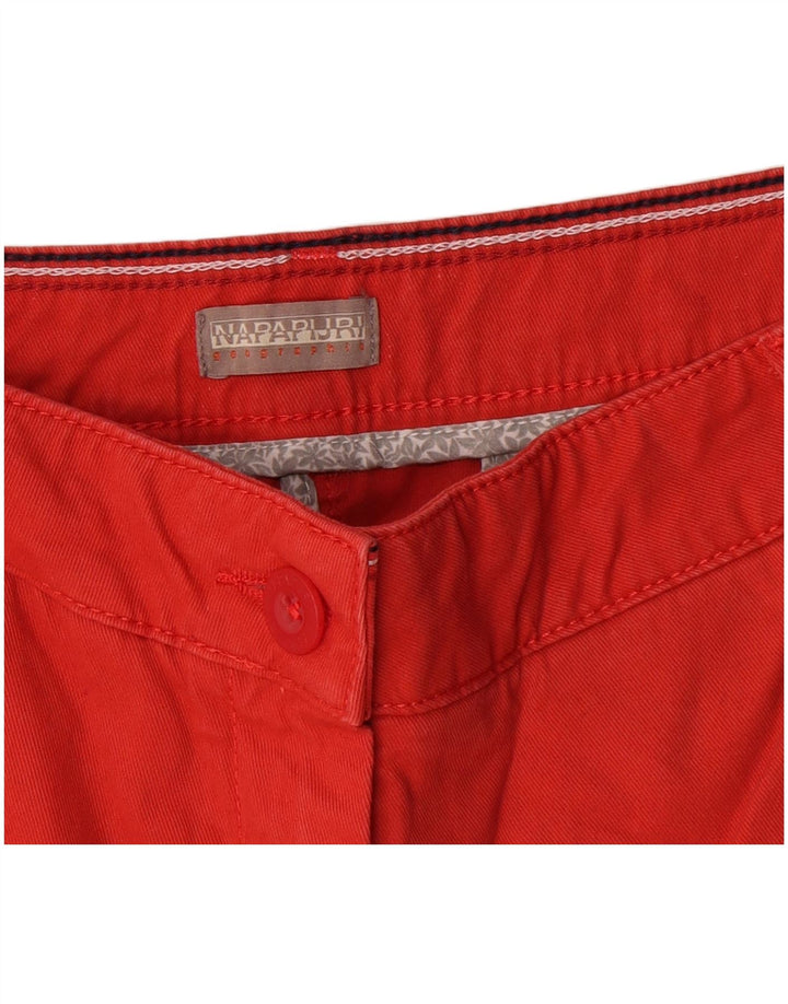 Napapijri Womens Geographic Chino Shorts W30 Poliéster Vermelho Médio