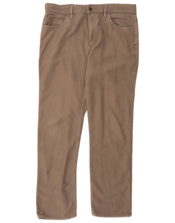 Calça casual masculina Marks & Spencer regular W36 L31 algodão bege