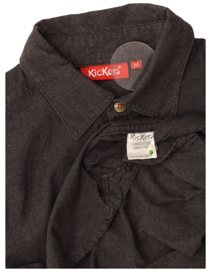 Camisa masculina KICKERS algodão cinza médio