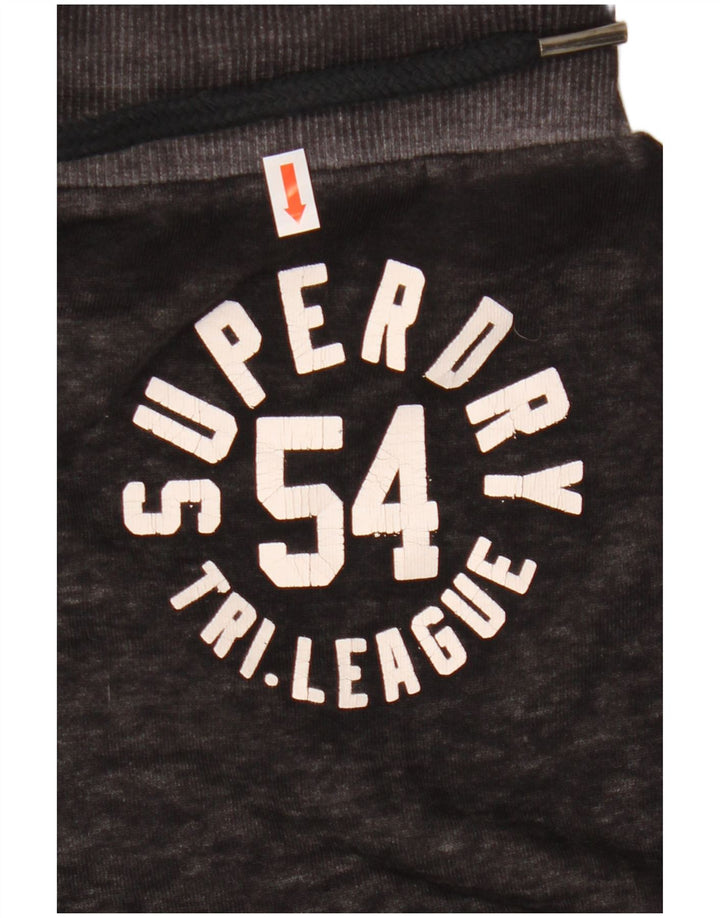 Mini saia gráfica feminina Superdry médio W30 algodão manchado preto