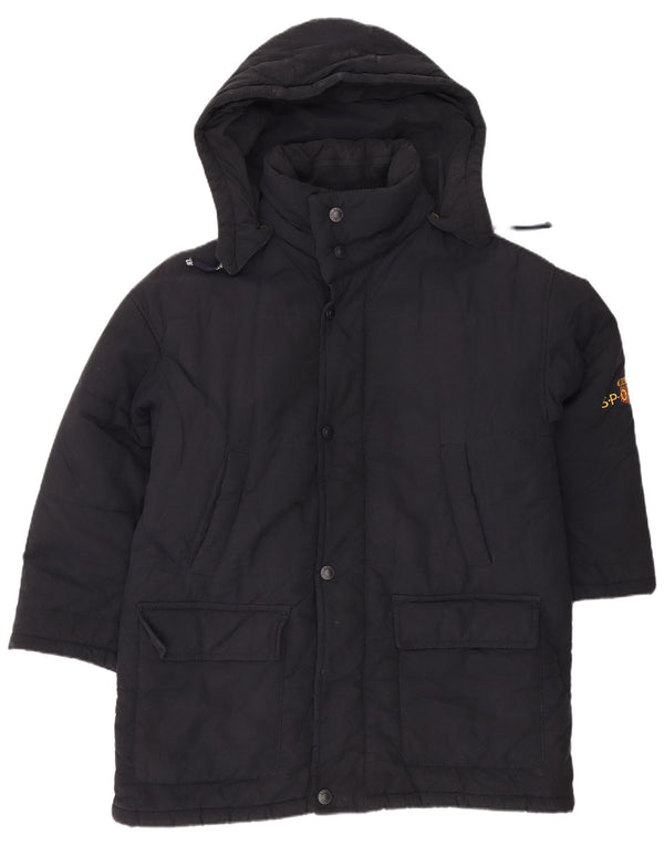 Jaqueta acolchoada masculina Bush com capuz UK 44 2XL azul marinho