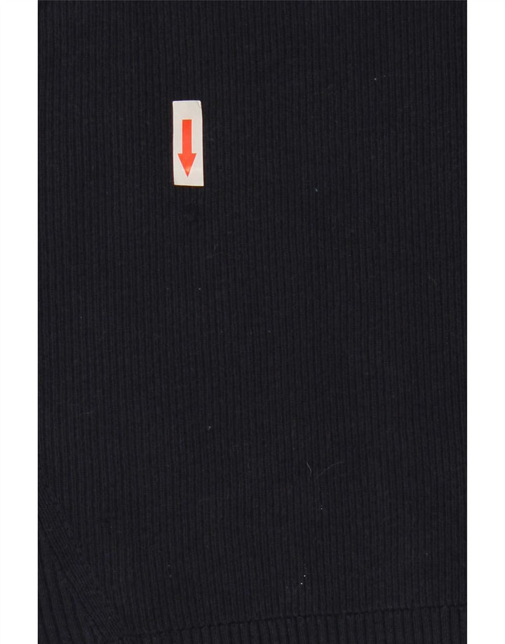 Camisa polo feminina Marks & Spencer Reino Unido 12 algodão azul marinho médio