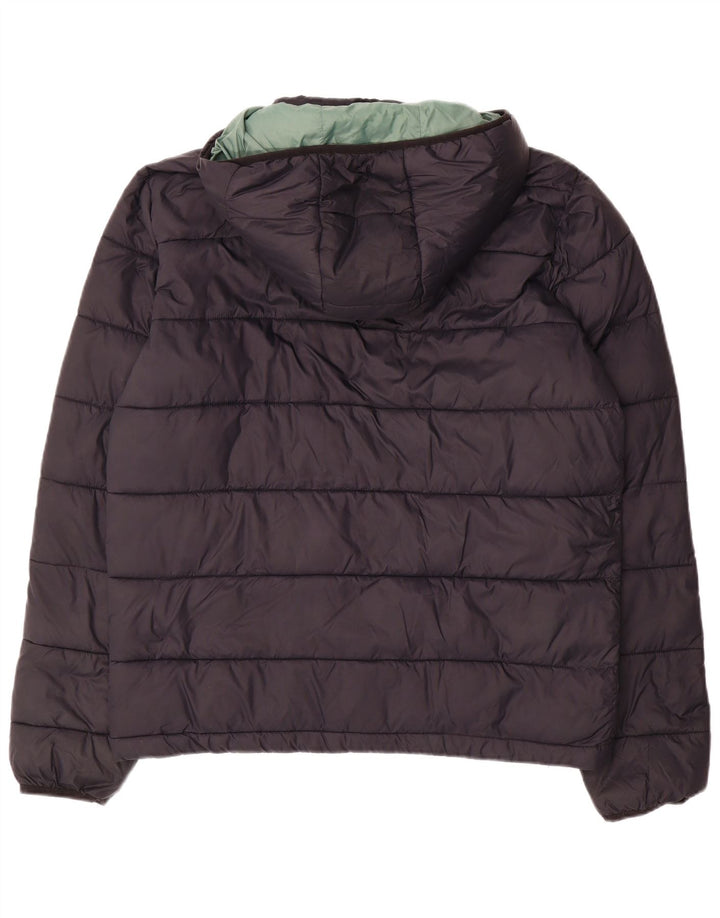 Jaqueta masculina acolchoada com capuz Jack Wills Reino Unido 38 nylon preto médio