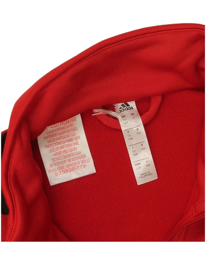 Jaqueta Adidas Meninos Treino Top 13-14 Anos Vermelho Colorblock Poliéster