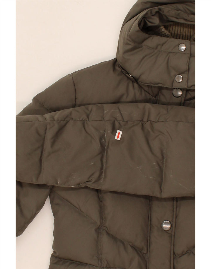 ESPRIT Womens Hooded Padded Jacket UK 14 Medium  Grey Polyester Vintage Esprit and Second-Hand Esprit from Messina Hembry 