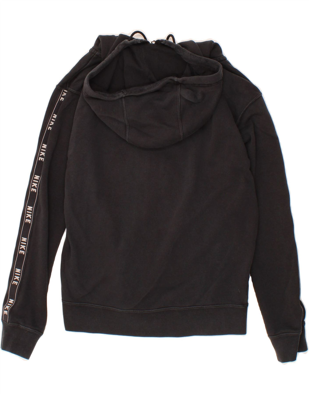 NIKE Womens Oversized Graphic Zip Hoodie Sweater UK 6 XS Black Vintage Nike and Second-Hand Nike from Messina Hembry 