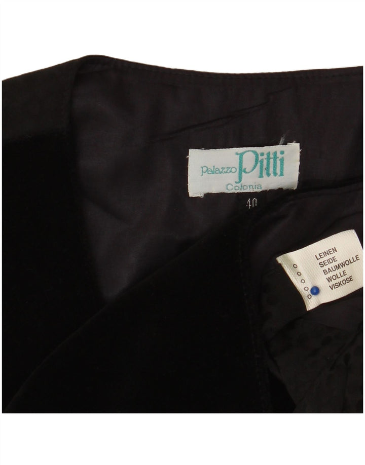 Colete gráfico feminino PITTI EU 40 linho preto médio