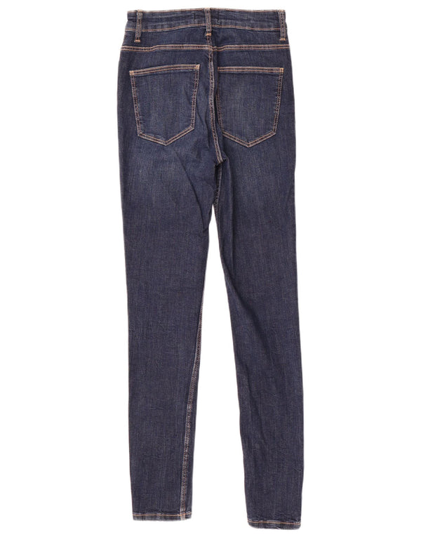 Calça jeans skinny feminina Zara EU 36 XS W26 L28 azul marinho algodão