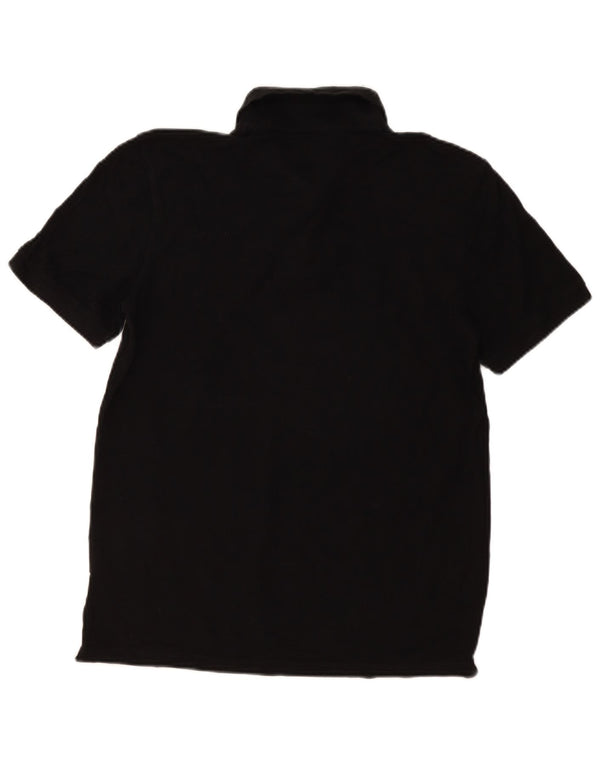 Camisa polo masculina Hugo Boss de algodão preto médio