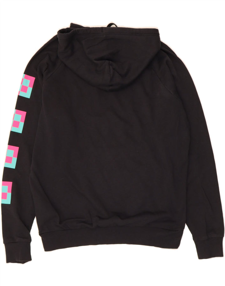 UNDER ARMOUR Mens Graphic Hoodie Jumper Medium Black Cotton Vintage Under Armour and Second-Hand Under Armour from Messina Hembry 