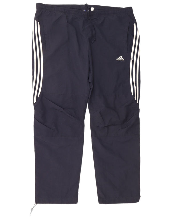 Calças de treino masculinas ADIDAS XL azul marinho poliéster