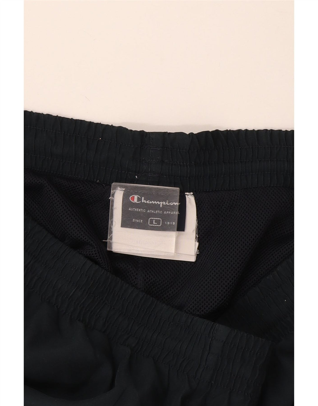 Calça de treino masculina Champion grande poliéster colorblock azul marinho