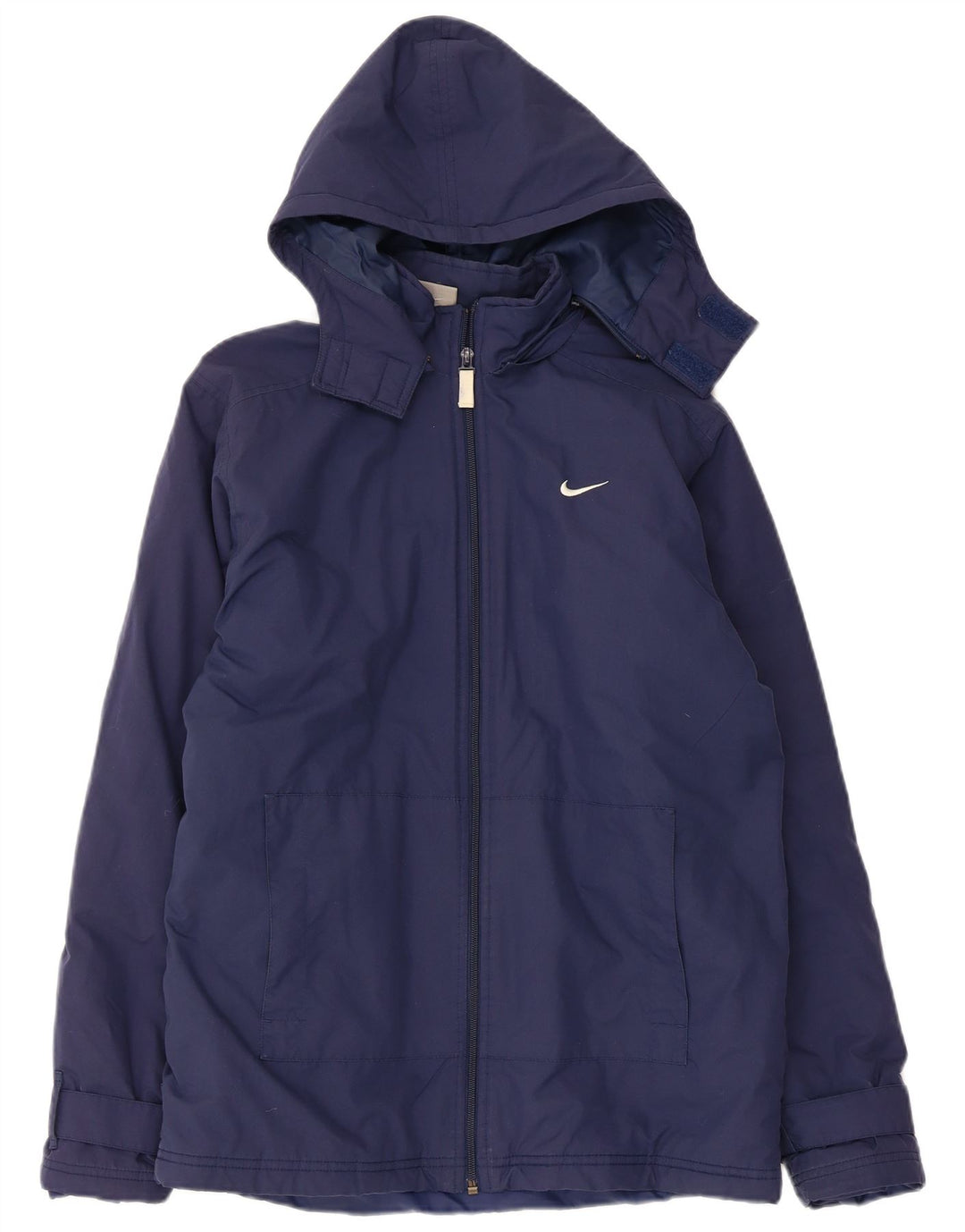Jaqueta corta-vento com capuz Nike Boys 13-14 anos XL azul marinho poliéster