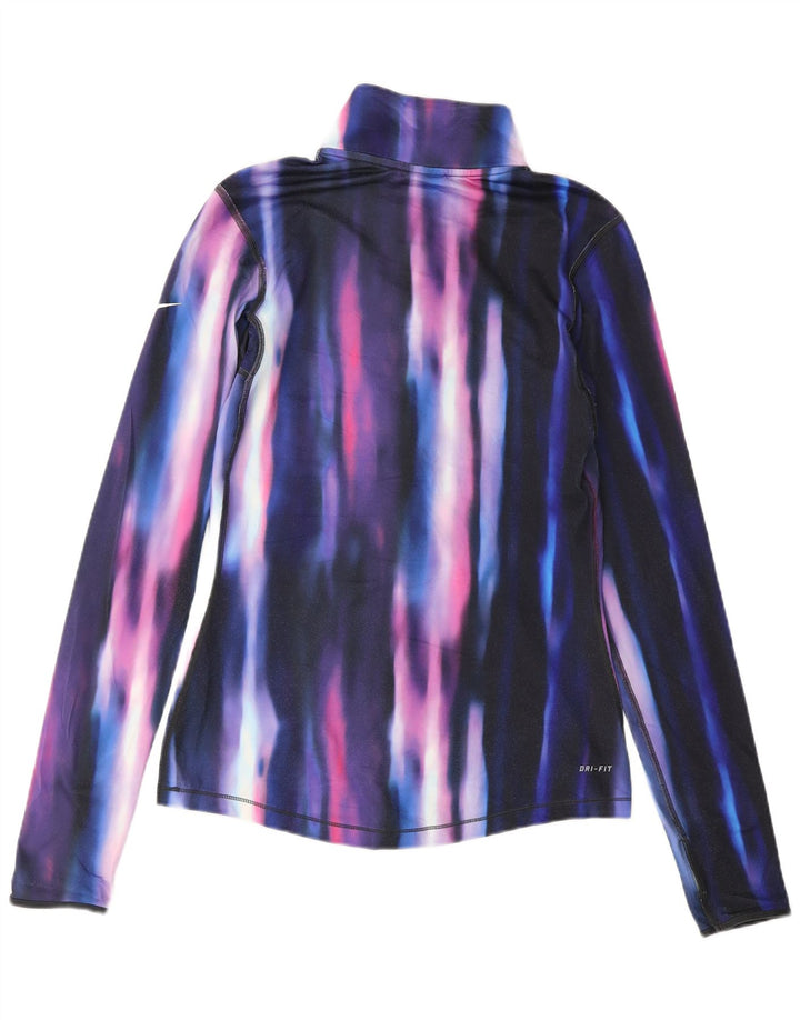 NIKE Womens Dri Fit Pullover Treino Top UK 8 Pequeno Multicolorido