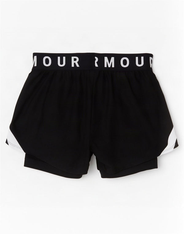 Shorts esportivos gráficos femininos Under Armour UK 8 pequenos blocos coloridos pretos
