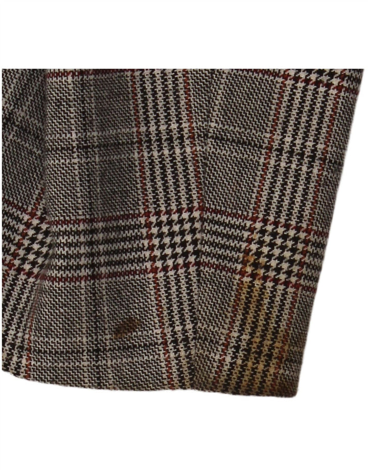 Jaqueta blazer feminina JIGSAW com peito duplo Reino Unido 14 grande cinza houndstooth