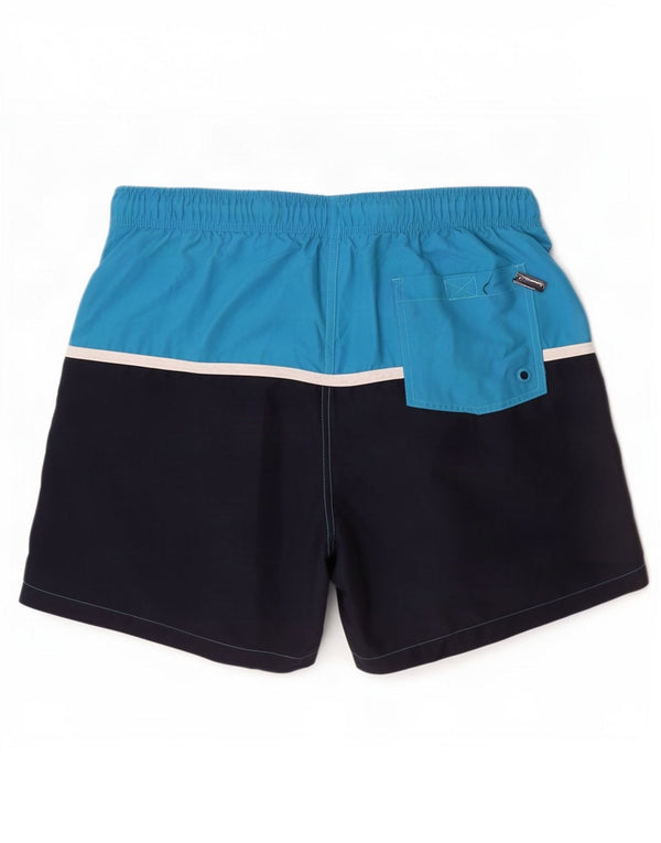 Shorts de natação feminino Pierre Cardin grande azul colorblock poliéster