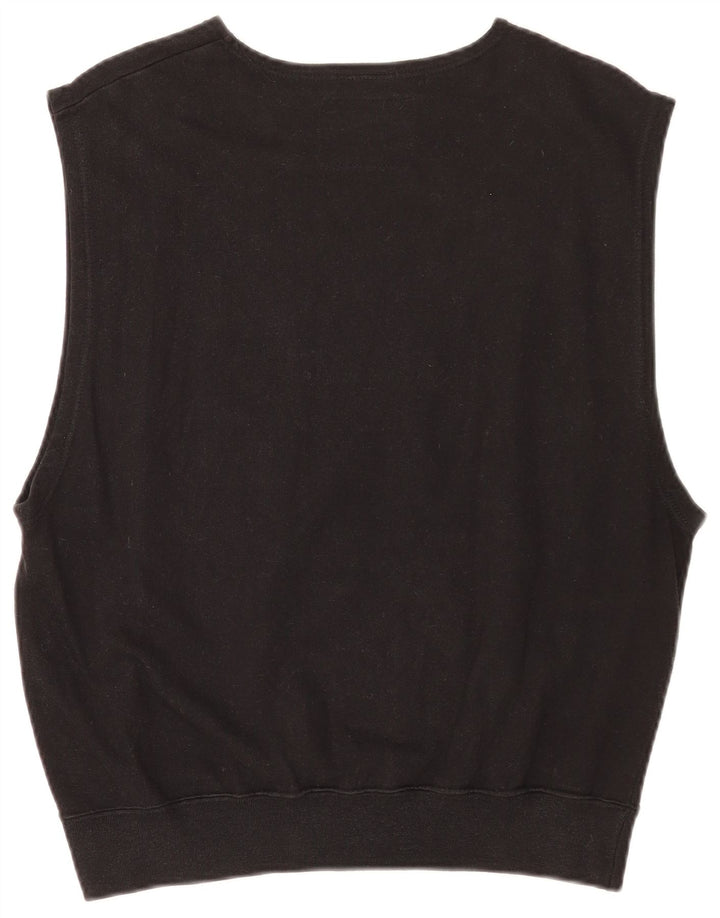 Champion moletom feminino gráfico sem mangas jumper UK 14 médio preto
