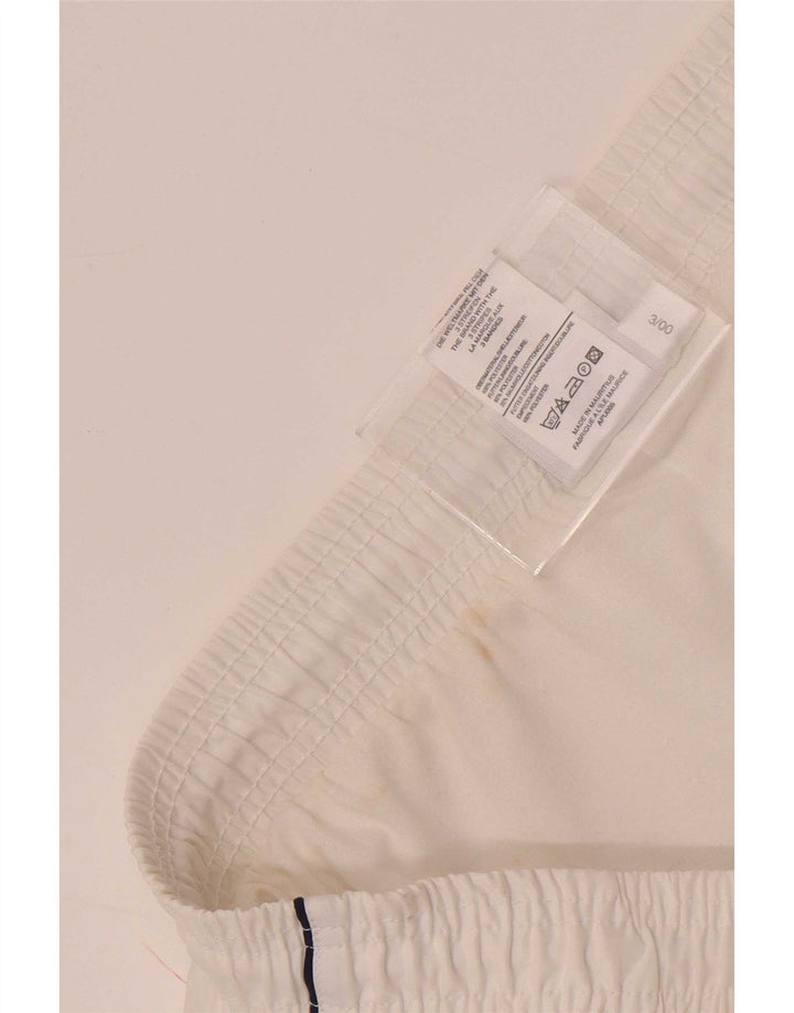Calça de treino masculina Adidas grande poliéster branco