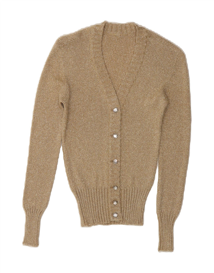 VINTAGE Girls Cardigan Sweater 10-11 Years Beige Vintage Vintage and Second-Hand Vintage from Messina Hembry 
