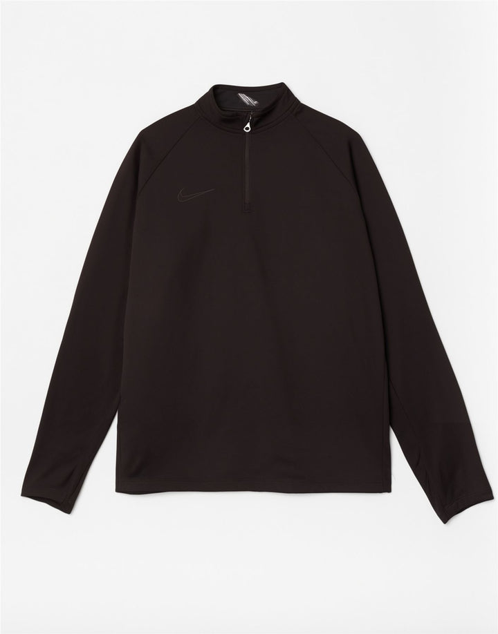 Nike Meninos Dri Fit Zip Neck Pullover Treino Top 13-14 Anos XL Preto
