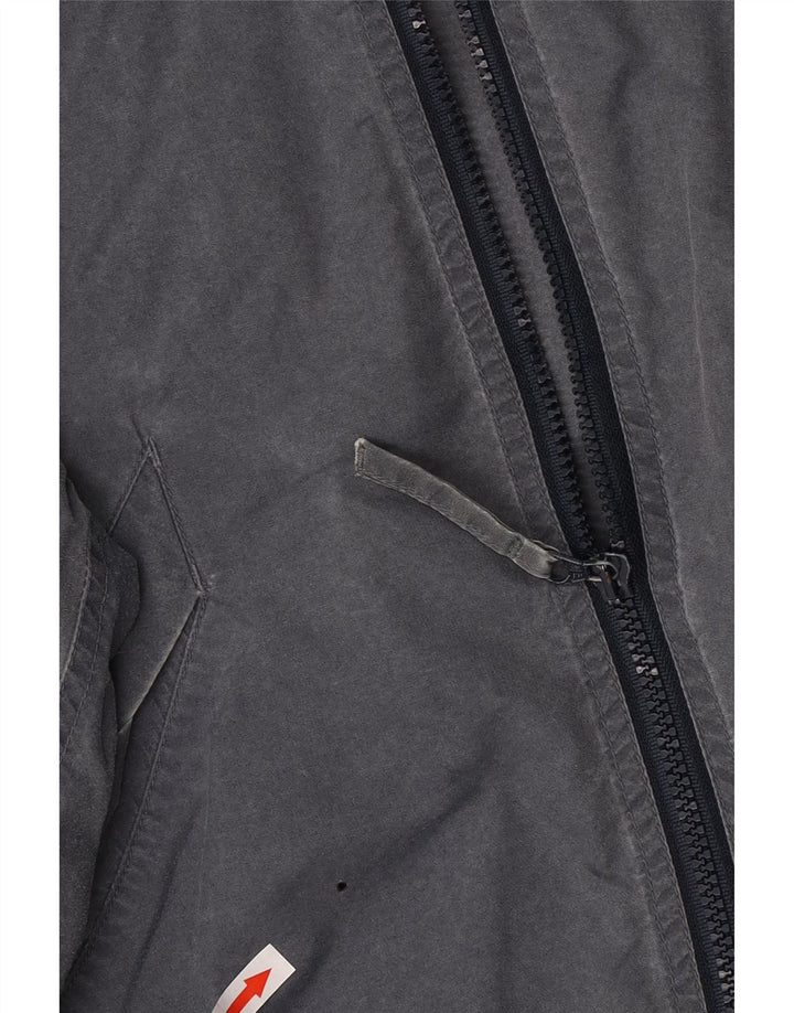 Jaqueta corta-vento masculina Think Pink com capuz UK 48 4XL poliéster cinza