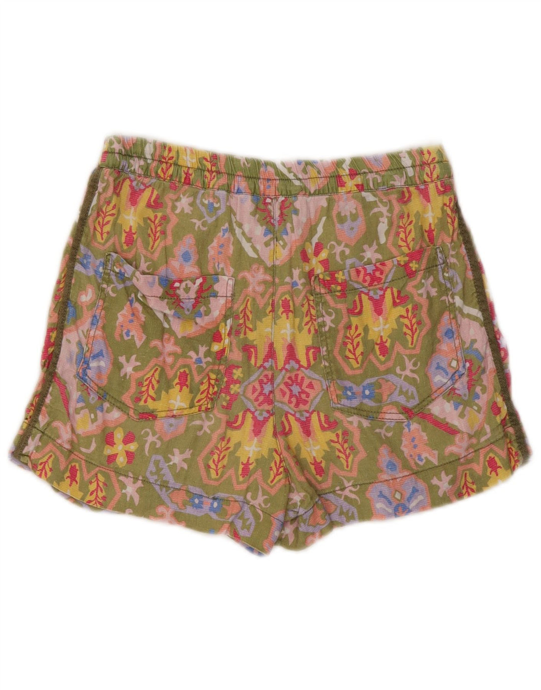 Zara Shorts Chino Feminino Pequeno W26 Multicolorido Floral