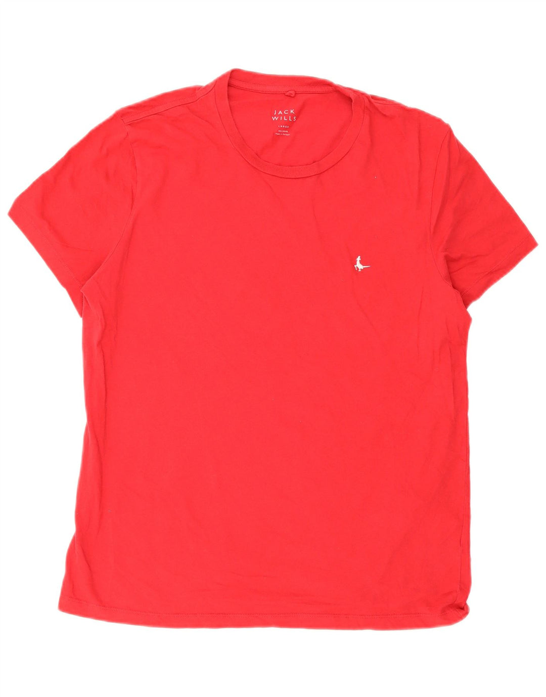 Camiseta masculina Jack Wills grande algodão vermelho