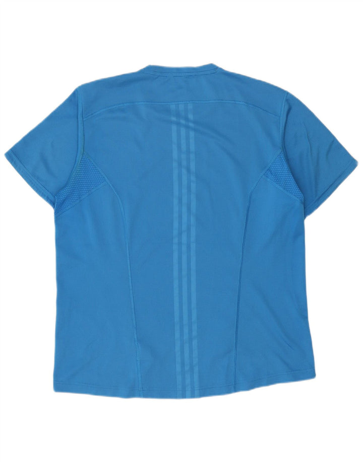 Camiseta masculina Adidas grande poliéster azul