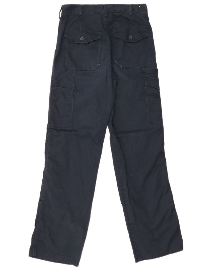 Calças cargo retas masculinas Dickies W28 L31 poliéster azul marinho