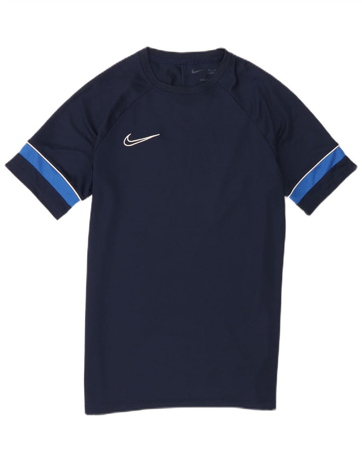 Camiseta masculina Nike Dri Fit Top médio azul marinho Colourblock