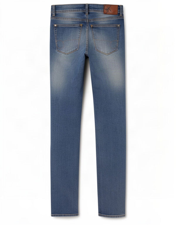 Calvin Klein Jeans Slim Feminino W28 L32 Azul Algodão