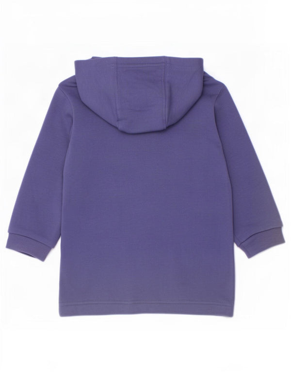 Vestido jumper gráfico com capuz Adidas para meninas de 9 a 12 meses algodão roxo
