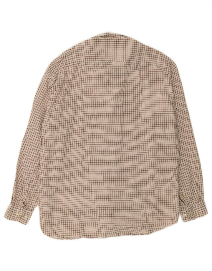 Camisa masculina FILA XL Off White Check Cotton