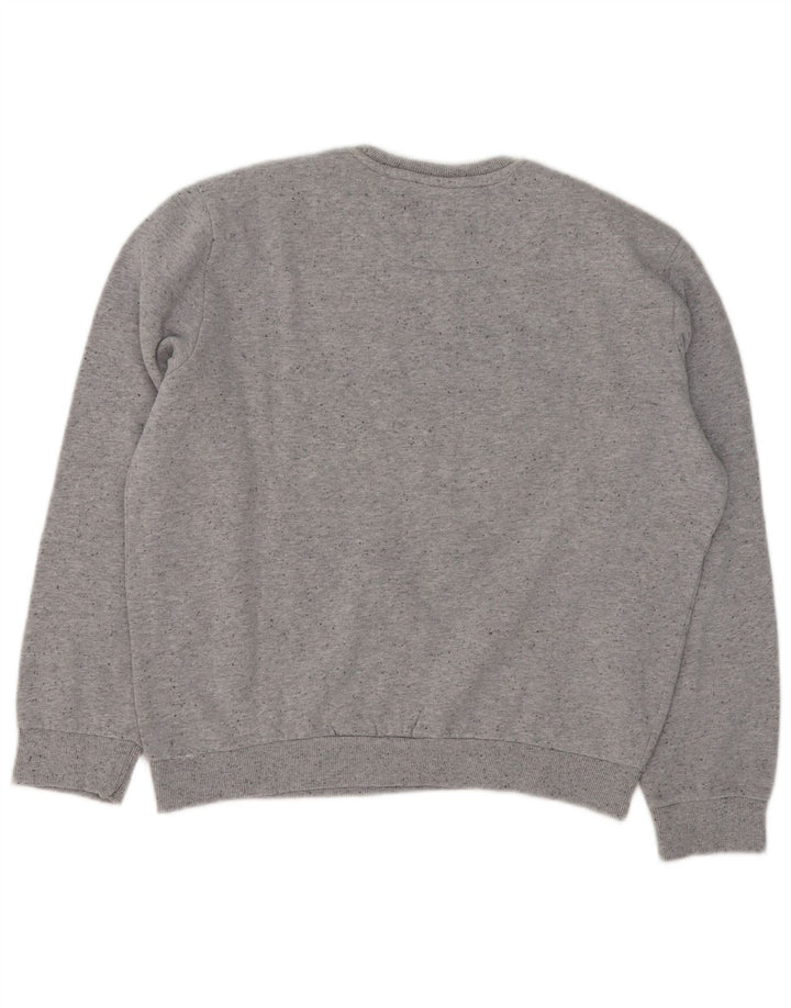 GAS moletom gráfico masculino jumper grande algodão manchado cinza