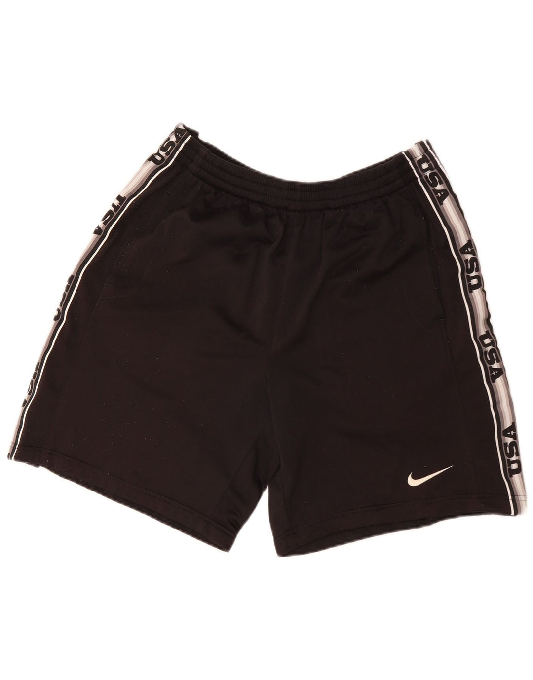 Shorts esportivos gráficos masculinos Nike médio preto poliéster