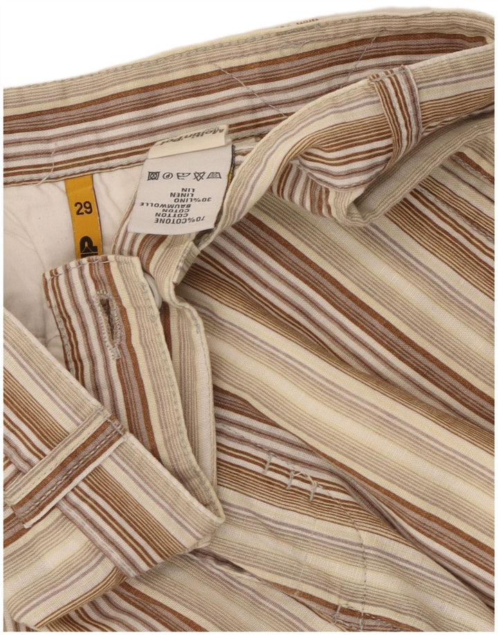 Shorts chino feminino Meltin' Pot W29 algodão listrado médio multicolorido