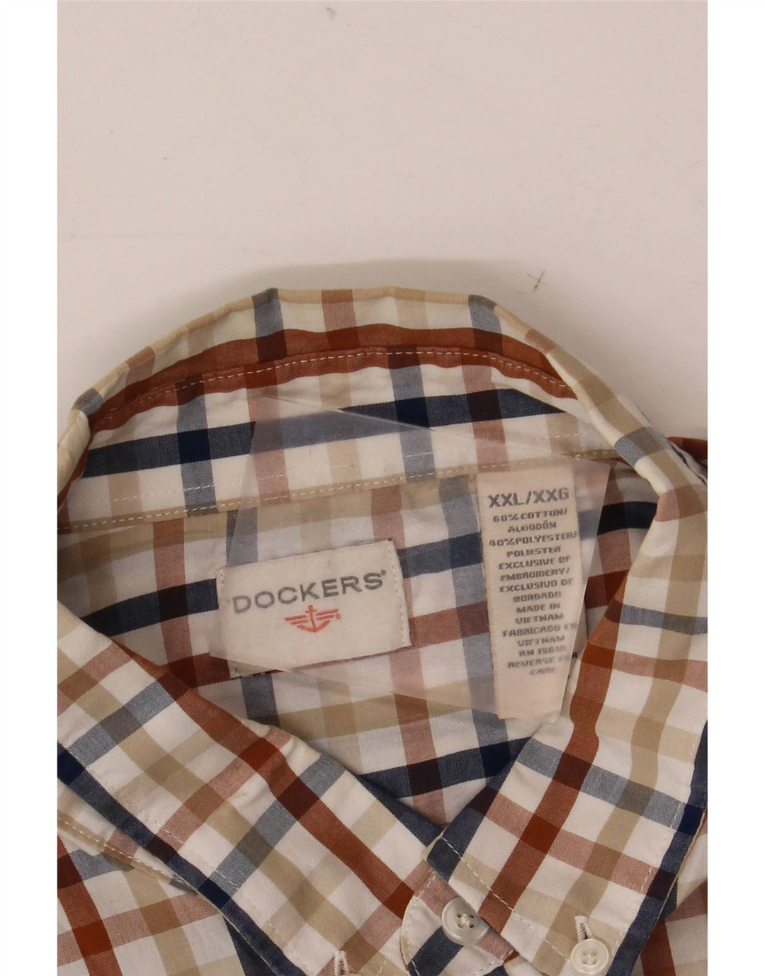 Camisa masculina Dockers 2XL algodão xadrez multicolorido