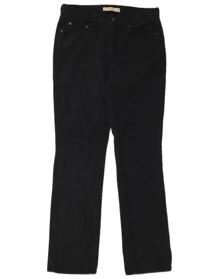 Calça jeans feminina Levi's 505 Straight US 8 médio W30 L32 azul marinho algodão