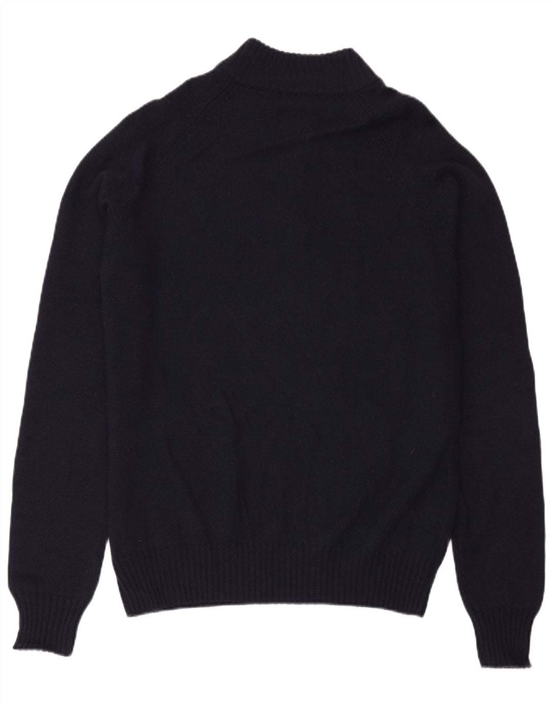 Suéter masculino Fila com zíper e gola grande de lã merino azul marinho