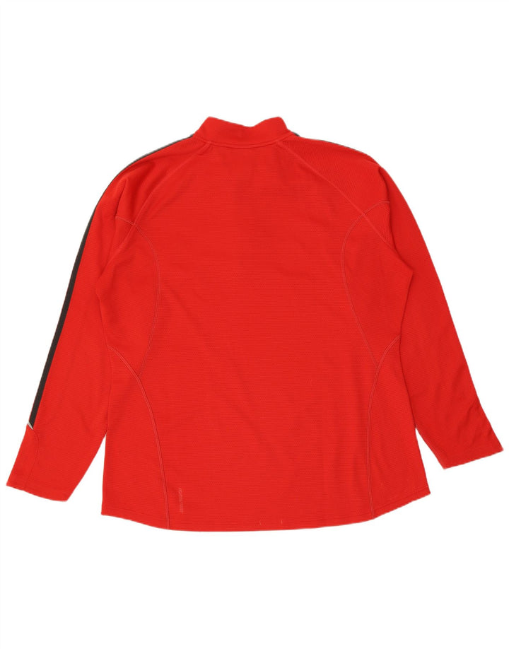 Adidas Mens Clima 365 Zip Neck Pullover Treino Top XL Vermelho Poliéster